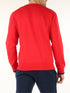 CHAMPION COTTON BLEND SWEATSHIRT WITH FRONT LOGO LETTERING - RED